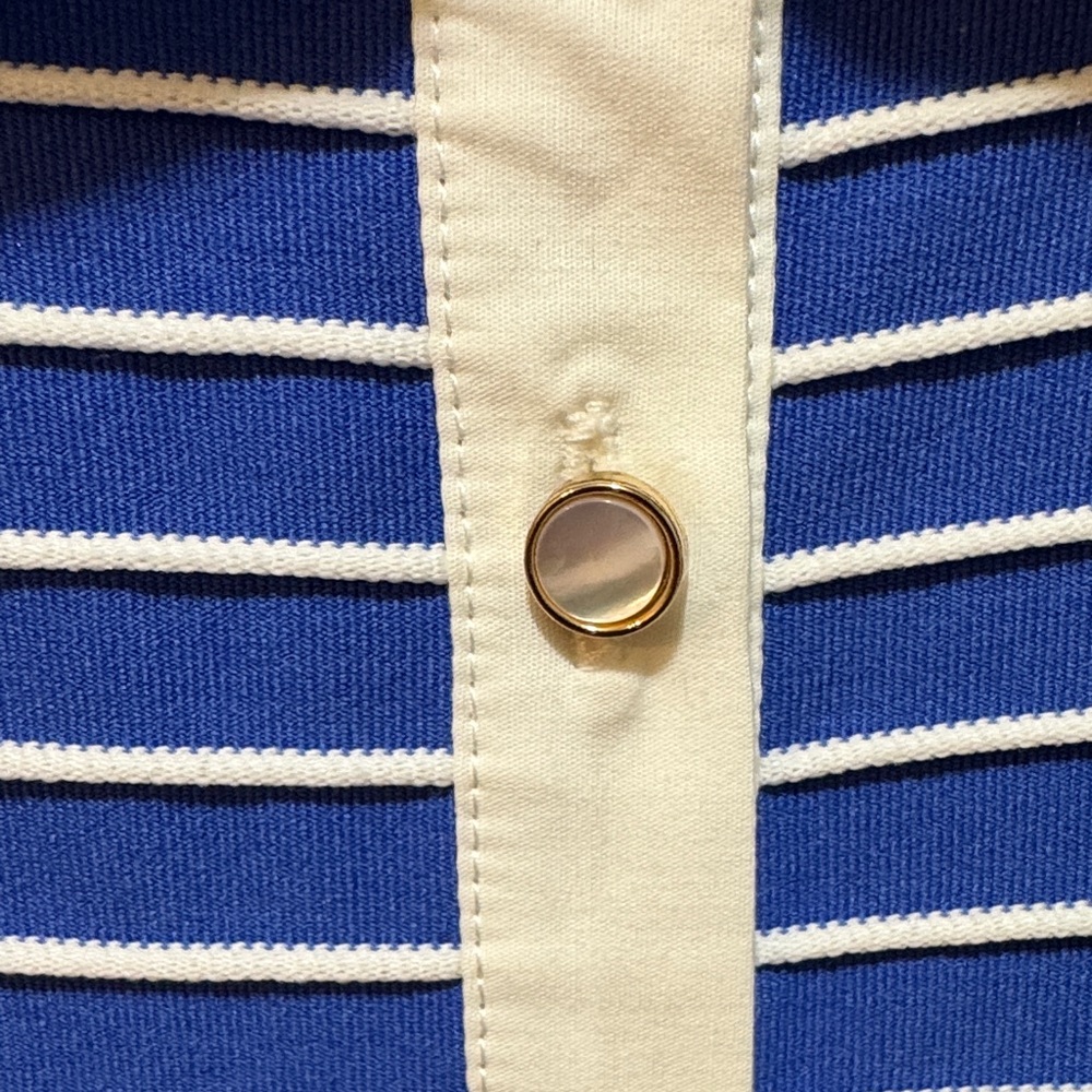 Sara Campbell Blue and White Striped Jacket or Shirt - Picture 9 of 11